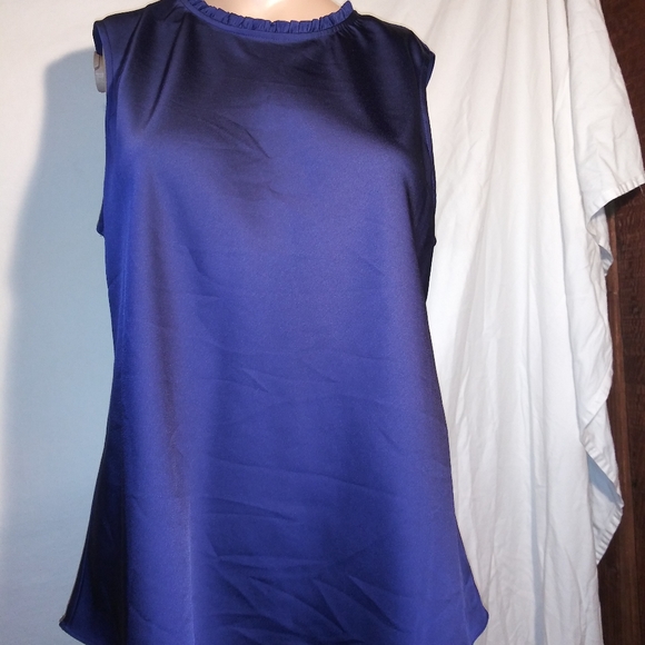 J.CREW 365 SLEEVLESS RUFFLE BLOUSE - Picture 7 of 8